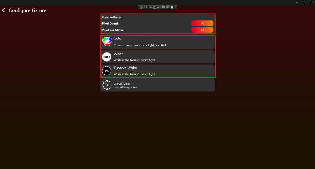 Pixel Count Selection