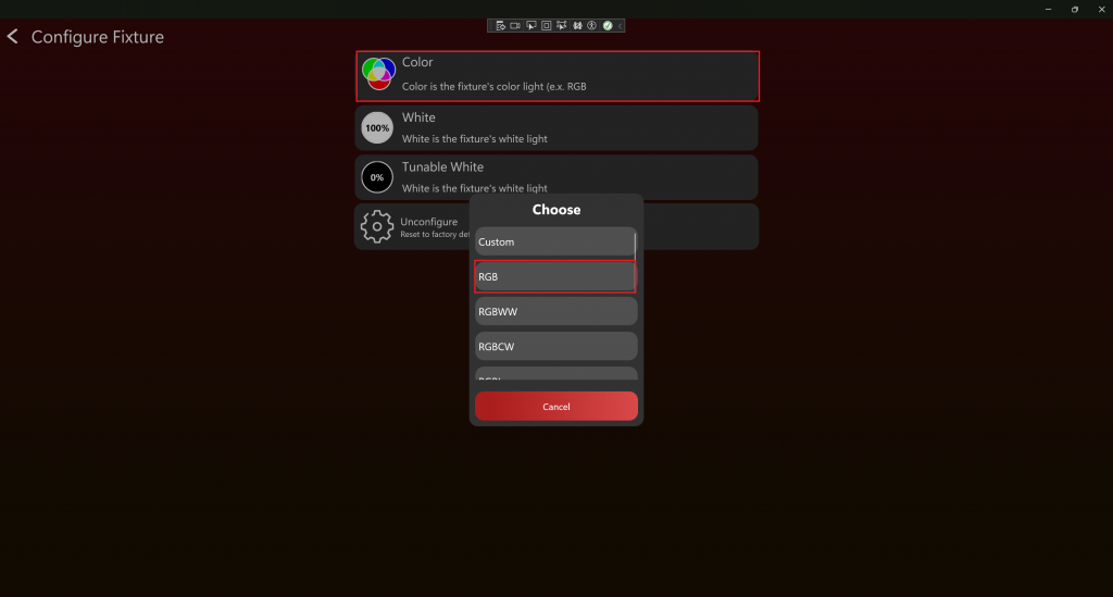PWM Color Selection